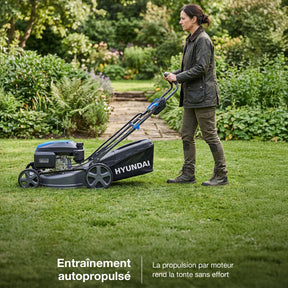 Tondeuse thermique autotractée Hyundai 43cm, Démarrage électrique, 139cc | HYM17150SPEX-EU