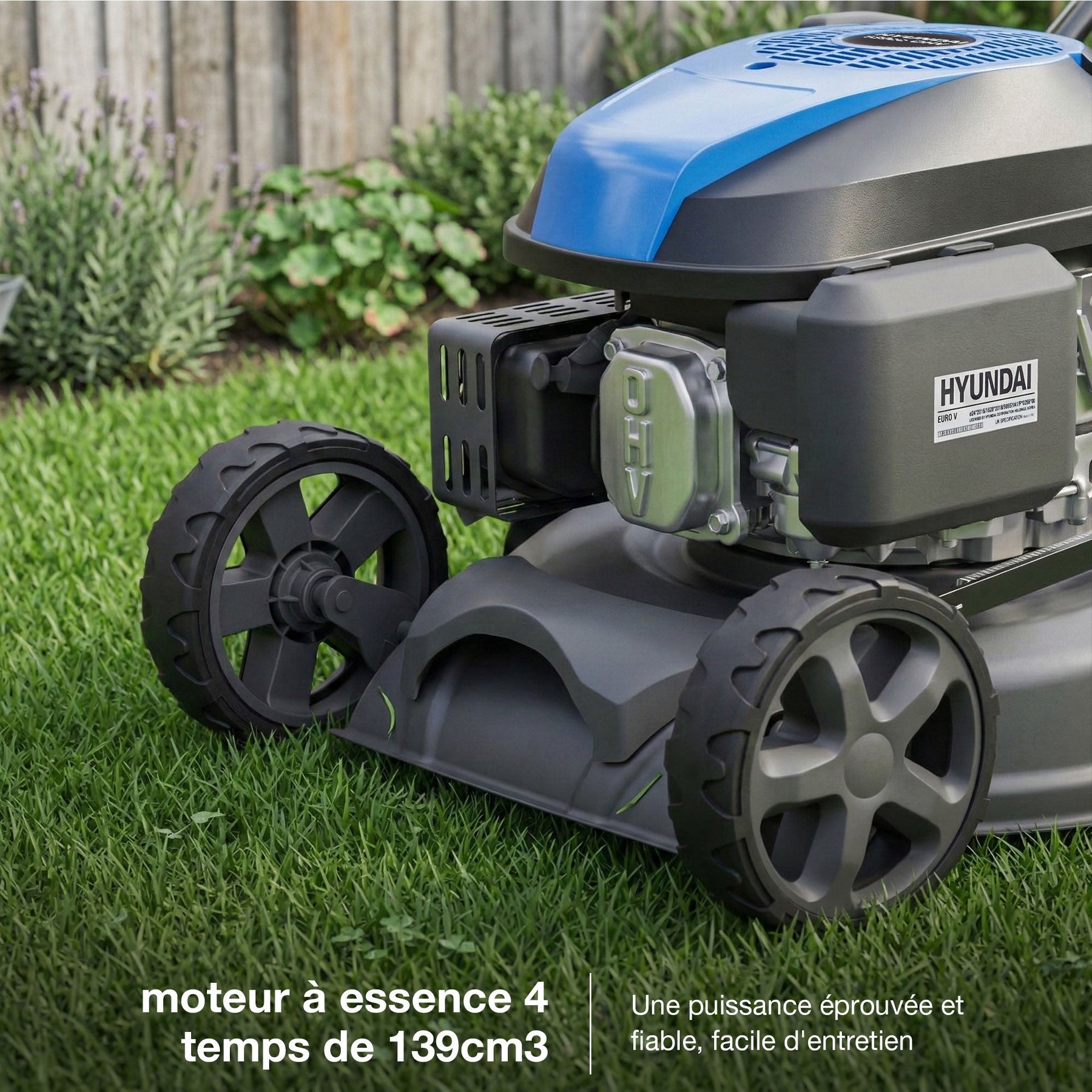 Tondeuse thermique autotractée Hyundai 43cm, Démarrage électrique, 139cc | HYM17150SPEX-EU