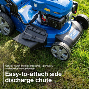 Hyundai 21'' / 53cm 224cc 4-in-1 Electric-Start Self-Propelled Petrol Lawnmower, Mulch, Rear & Side Discharge, Hose Connector | HYM530SPEX