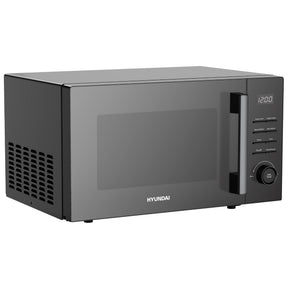 Hyundai 900W 23L Black Digital Microwave, Mirror-Effect Glass Door, Stainless Steel Interior | HYMW90023DB