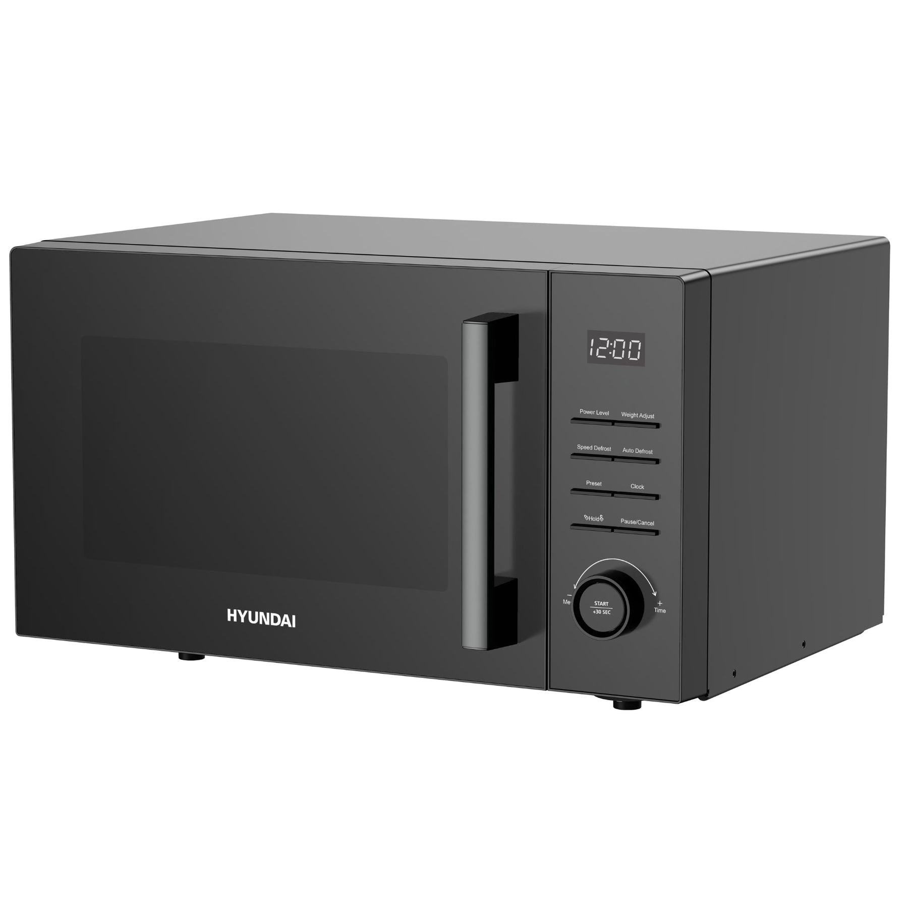 Hyundai 900W 23L Black Digital Microwave, Mirror-Effect Glass Door, Stainless Steel Interior | HYMW90023DB