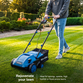 Hyundai 12.6'' / 32cm Electric Lawn Scarifier Aerator Lawn Rake 1500W 230V | HYSC1532E