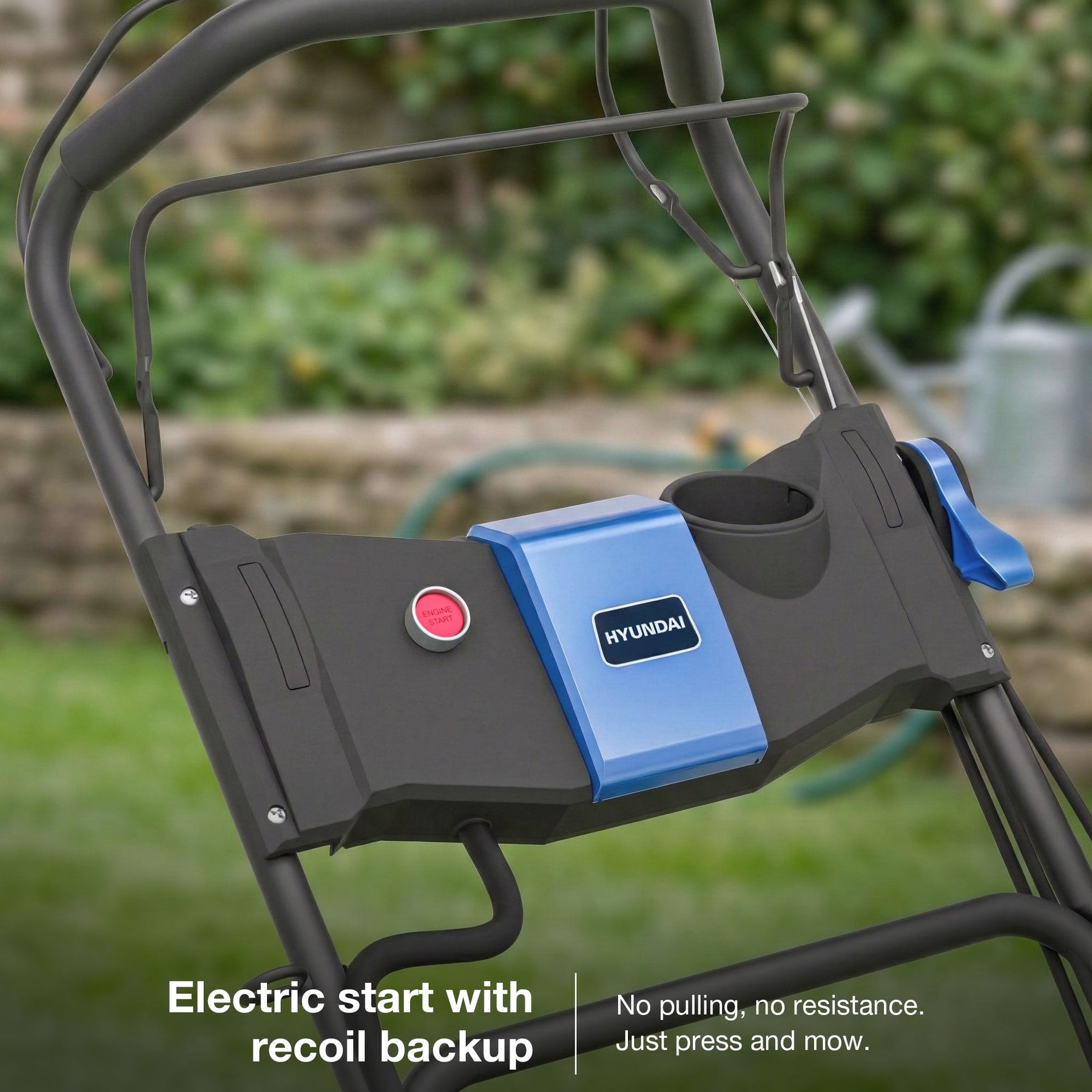 Hyundai 18" / 46cm Self-Propelled Petrol Lawnmower, Electric Start, 139cc | HYM18150SPEX