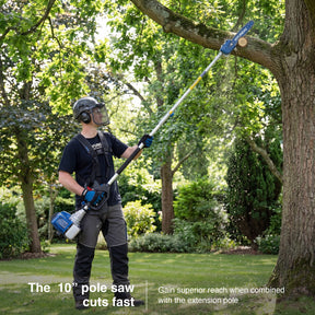 Hyundai 56cc Petrol Garden Multi Tool, 5-in-1 — Grass Trimmer, Brushcutter, Long Reach Hedge Trimmer & Pole Saw | HYMT5600X