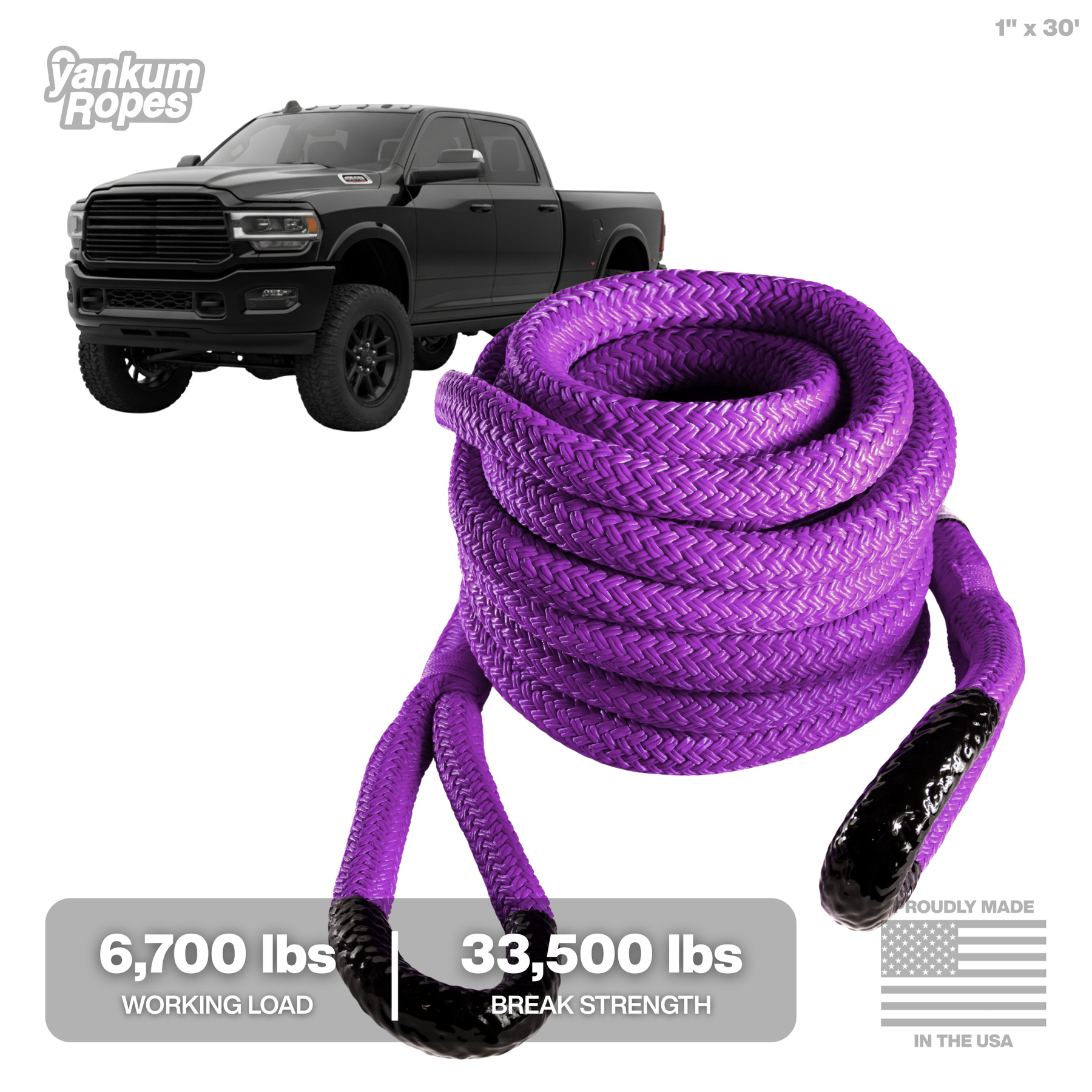 1" Kinetic Recovery Rope "Rattler"
