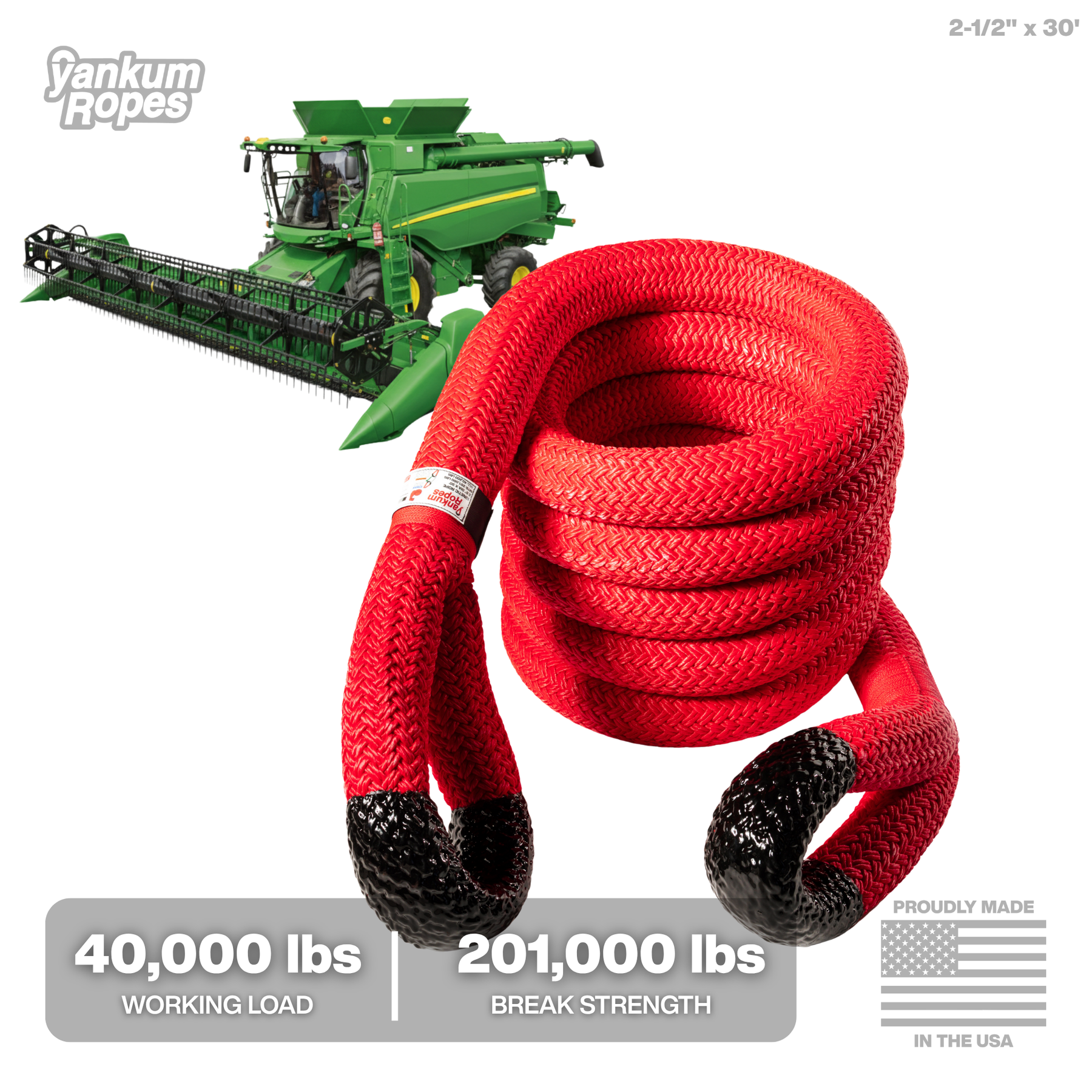 2 1/2" Kinetic Recovery Rope "Basilisk"