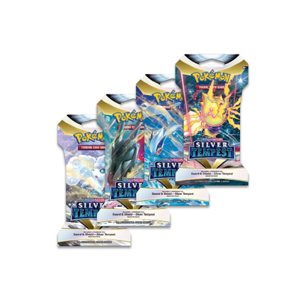 Pokemon Silver Tempest Sleeved Booster Pack Art Bundle [Set of 4]