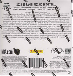 2024-25 Panini Mosaic NBA Basketball 60ct. Mega Box - Sealed