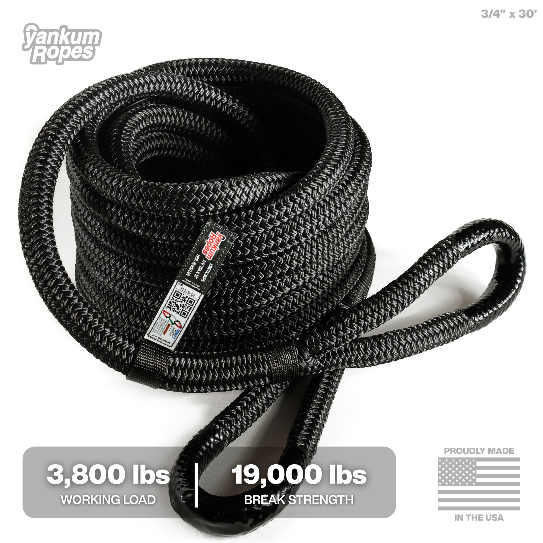 Hi-Vis Kinetic Recovery Rope