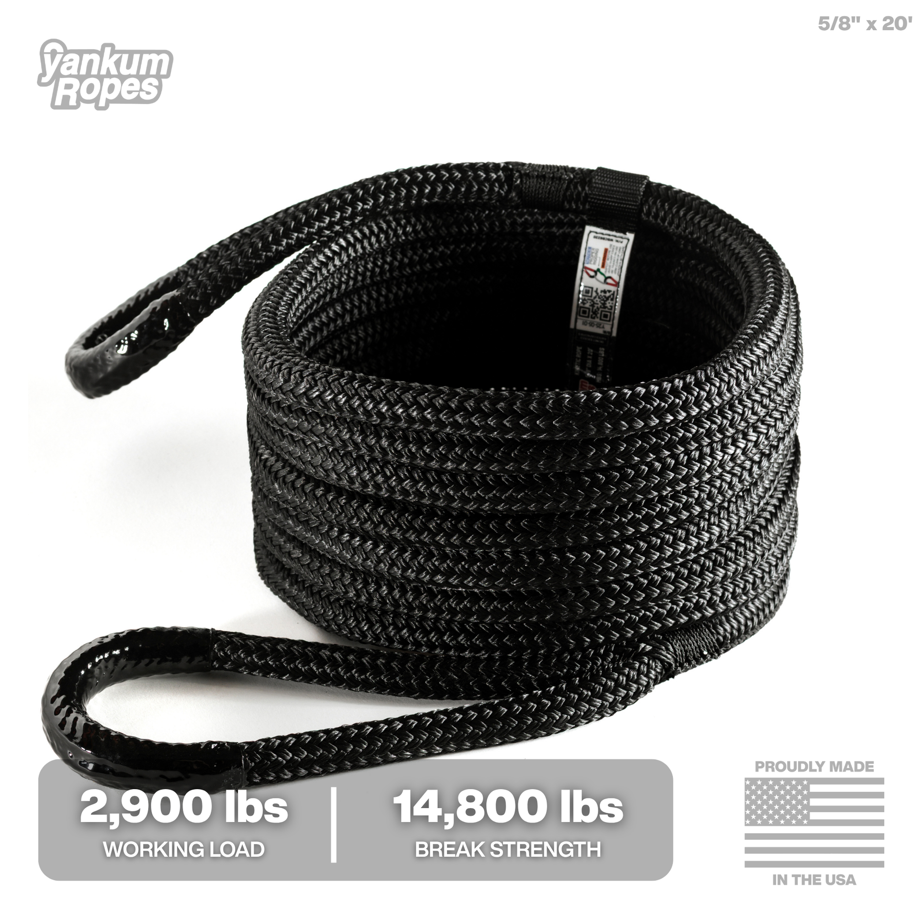 Hi-Vis Kinetic Recovery Rope