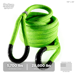 7/8"x 30' Hi-Vis Green Kinetic Recovery Rope