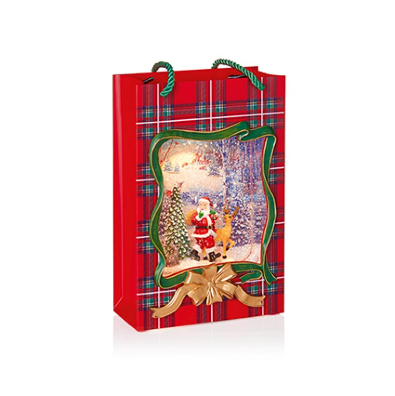 Parcel Water Spinner With Santa Scene 23.5cm