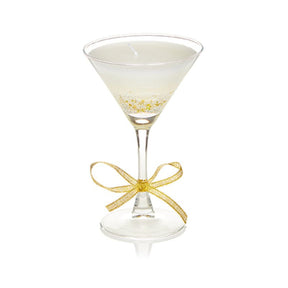 Martini Glass Candle With Gold Star