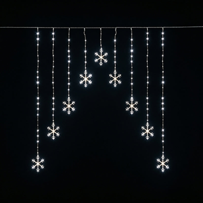 Premier 1.2x1.2m Pin Wire Snowflake V Lights - White