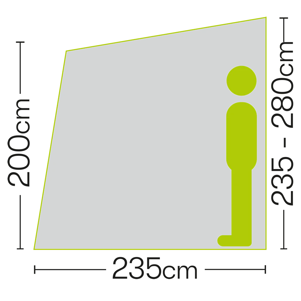 Quest Peregrine Universal Self Inflating Air Porch Awning 260cm