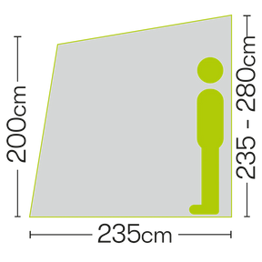 Quest Peregrine Universal Self Inflating Air Porch Awning 260cm