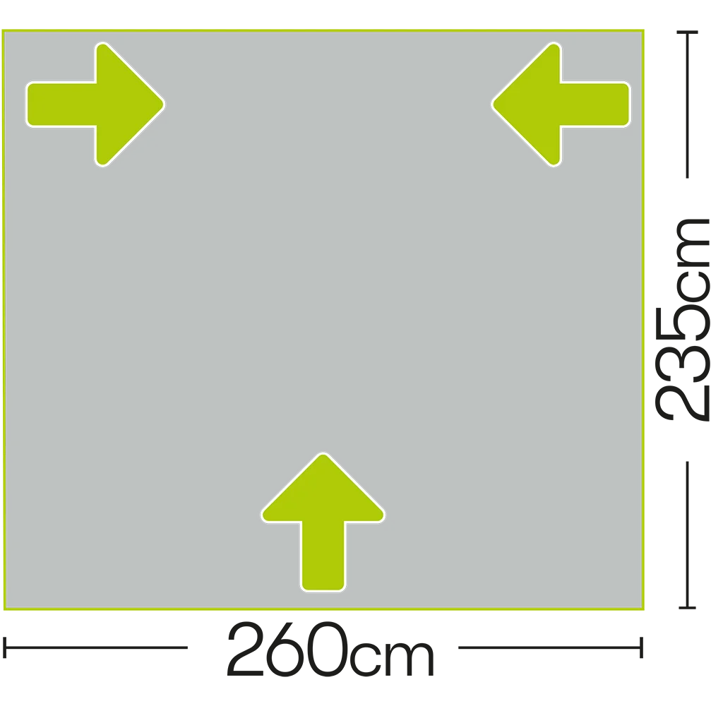 Quest Peregrine Universal Self Inflating Air Porch Awning 260cm