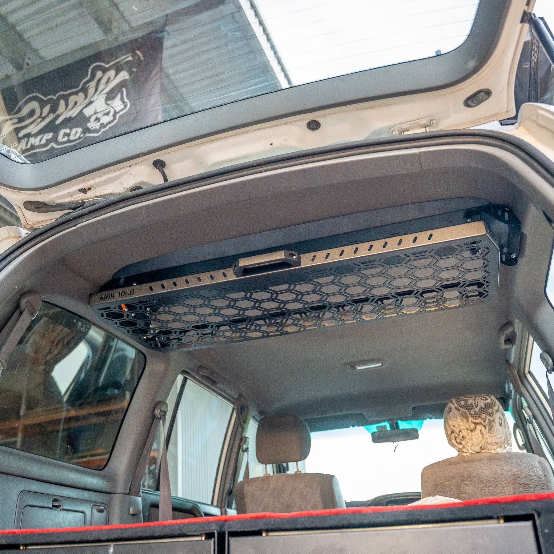 Drop Down Parcel Shelf to suit Toyota Land Cruiser 100 Series (Inward Facing Handles)