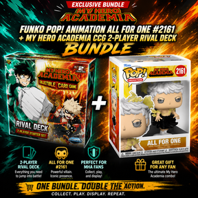 FUNKO POP! Animation My Hero Academia All For One #2161 + My Hero Academia CCG 2-Player Rival Deck Bundle