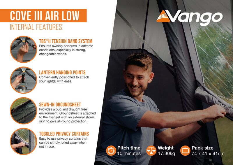 Vango Cove III Low Air Drive Away Awning 2026 Model