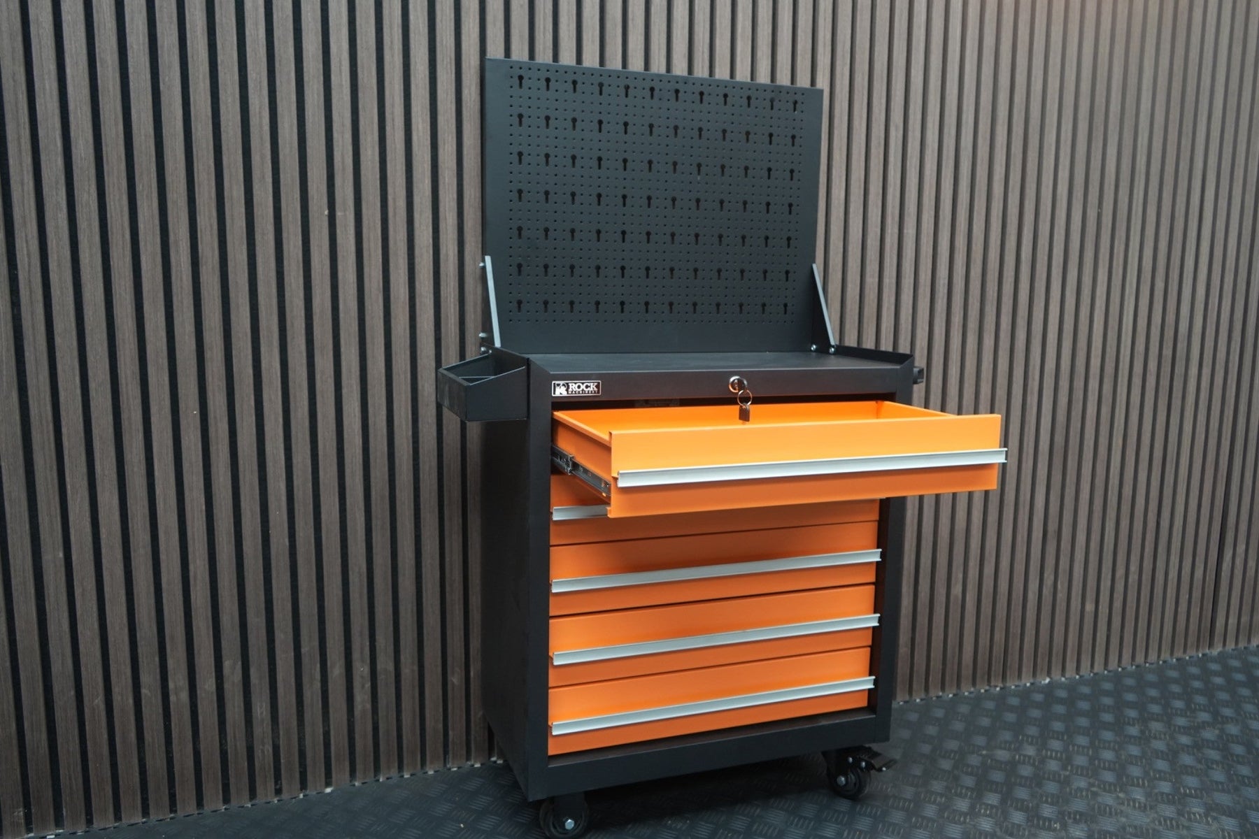 Rock RT-083 24" Steel tool chest with 4 drawers and backboard