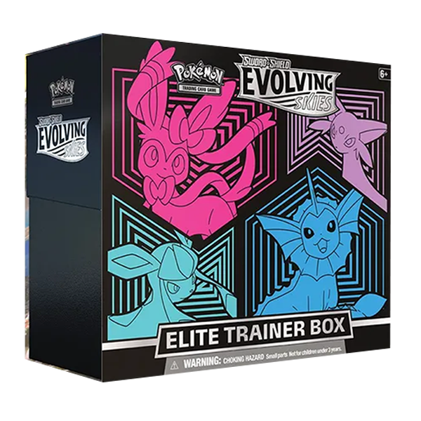 Pokemon Evolving Skies Elite Trainer Box- Glaceon/Vaporeon/Sylveon/Espeon