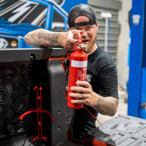 Vertical Tub Fire Extinguisher Bracket + 1kg Fire Extinguisher | Next Gen Ford Ranger & Raptor 2022+