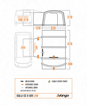 Vango Galli CC II Air Low Drive Away Awning 2026 model