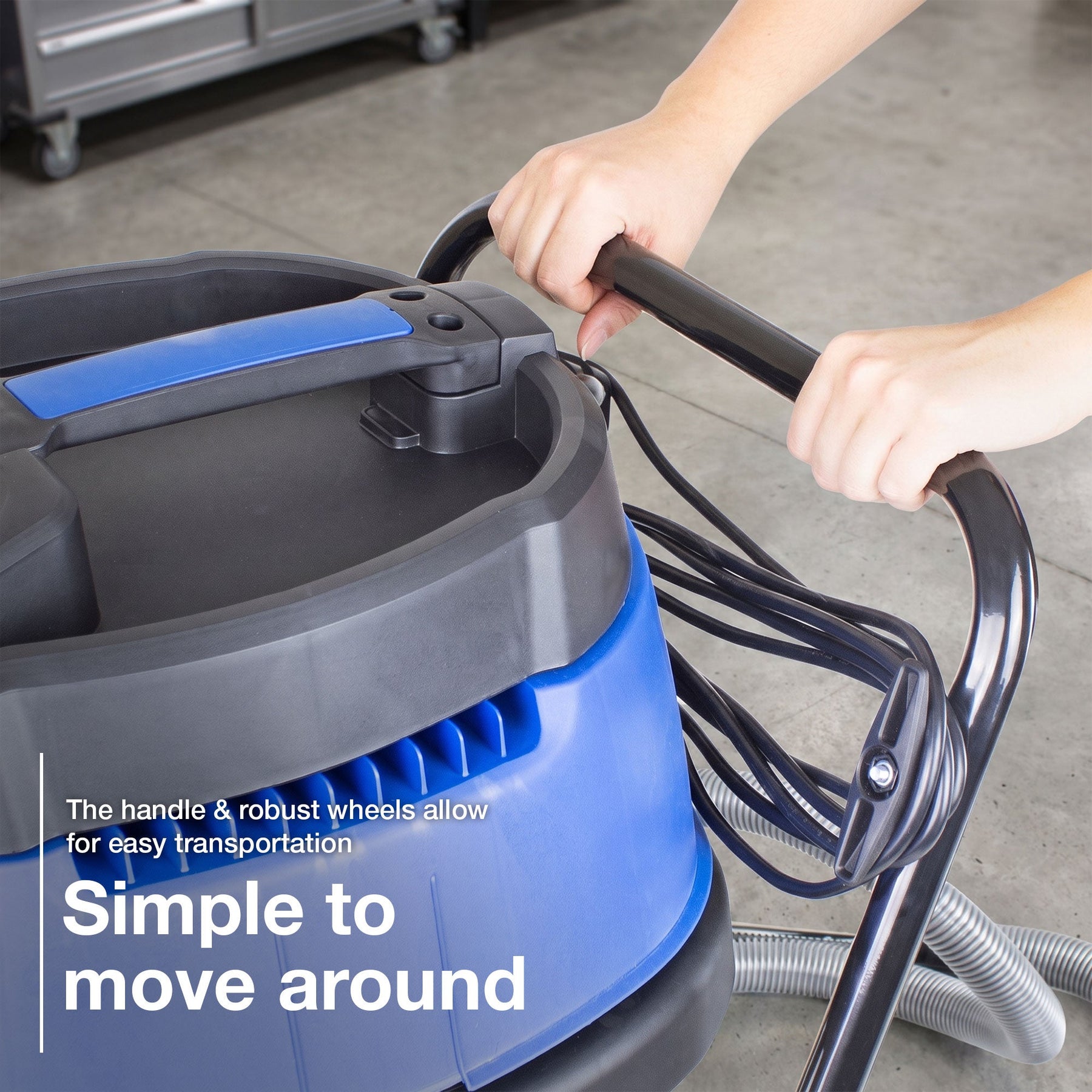 Hyundai 3000W 100L 2-In-1 Wet and Dry Vacuum Cleaner, HEPA Type Filtration | HYVI10030