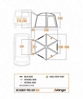 Vango HexAway Pro Air Mid DriveAway Awning