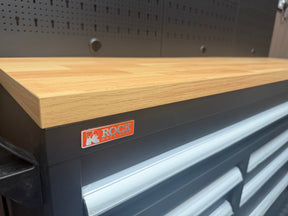 Rock RT-066 Steel 72" Wooden benchtop tool chest with backboard
