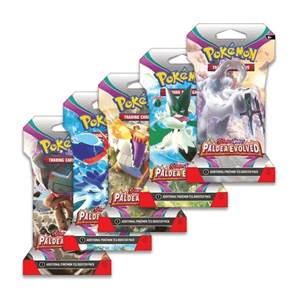Paldea Evolved Sleeved Booster Pack Art Bundle [Set of 5]
