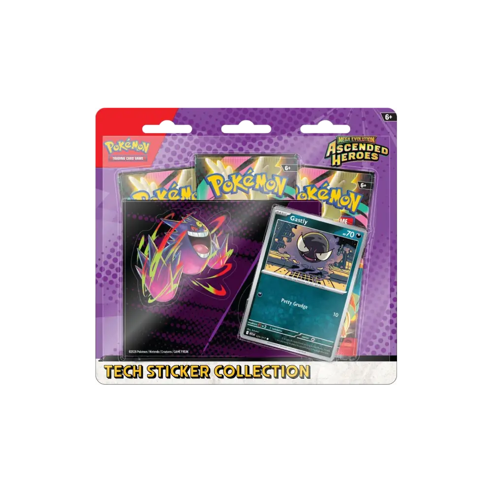 Pokemon Ascended Heroes Tech Sticker Collection Gastly