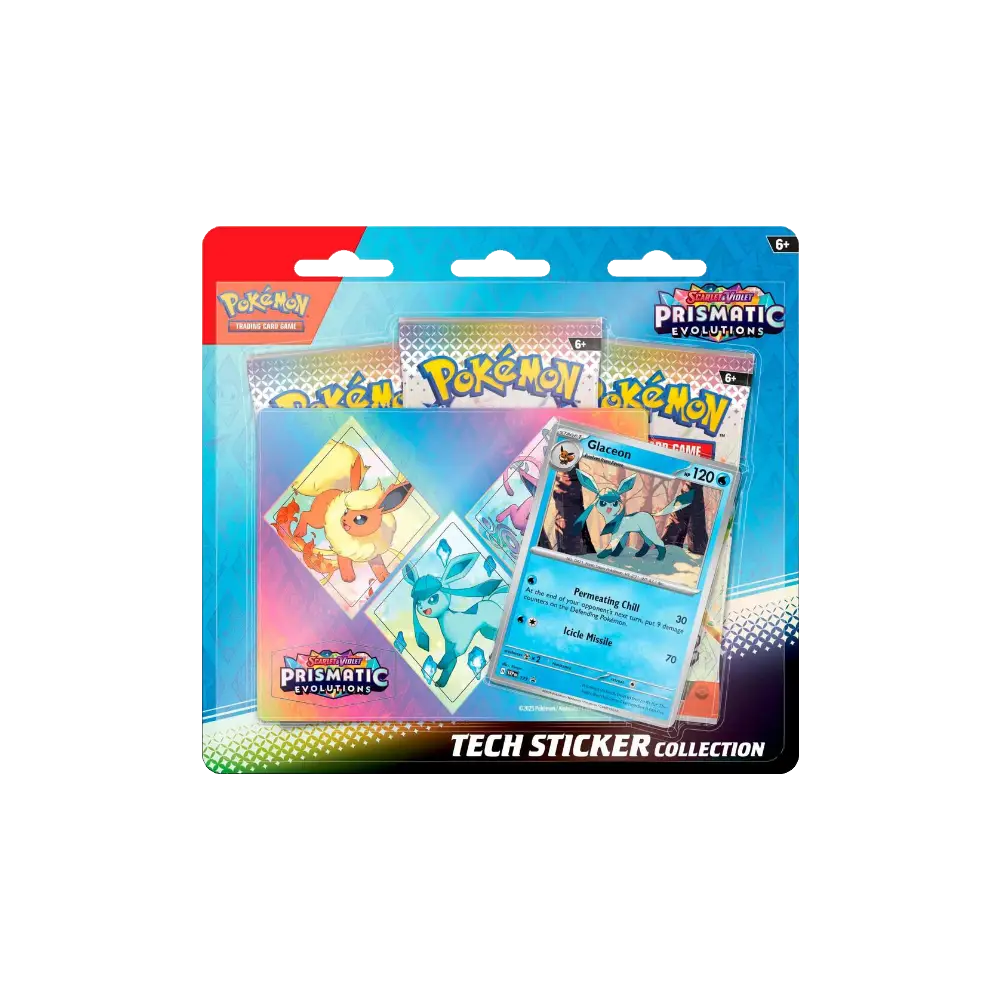 Pokemon Prismatic Evolutions Tech Sticker Collection [Glaceon]