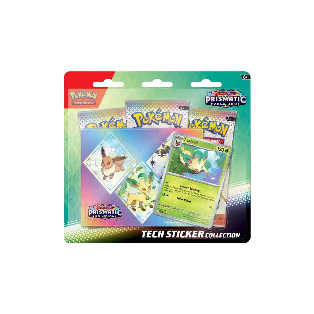 Pokemon Prismatic Evolutions Tech Sticker Collection [Leafeon]