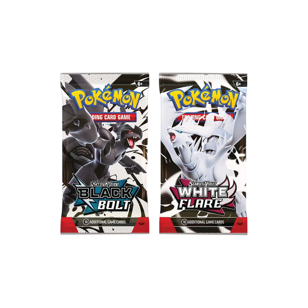 Pokemon Black Bolt and White Flare Booster Pack Bundle 2PK
