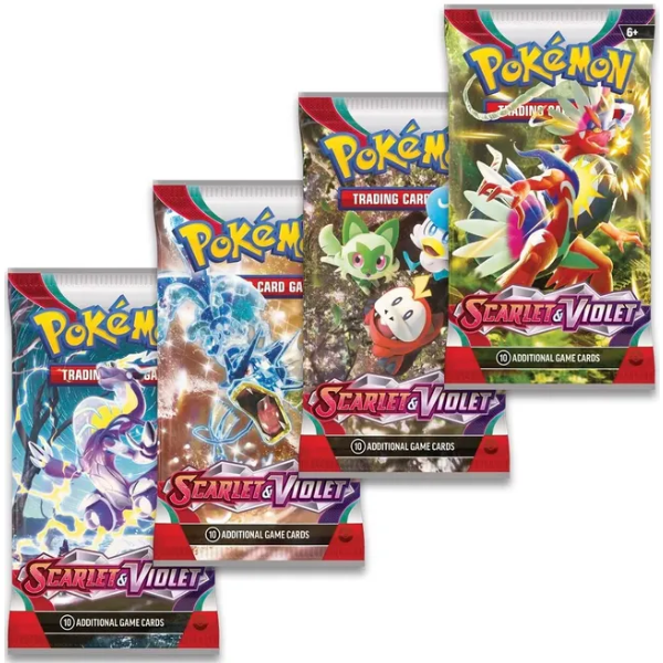 Pokemon Scarlet and Violet Booster Pack Art Bundle [Set of 4]