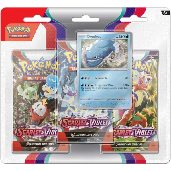 Pokemon Scarlet & Violet 3 Pack Blister [Dondozo]
