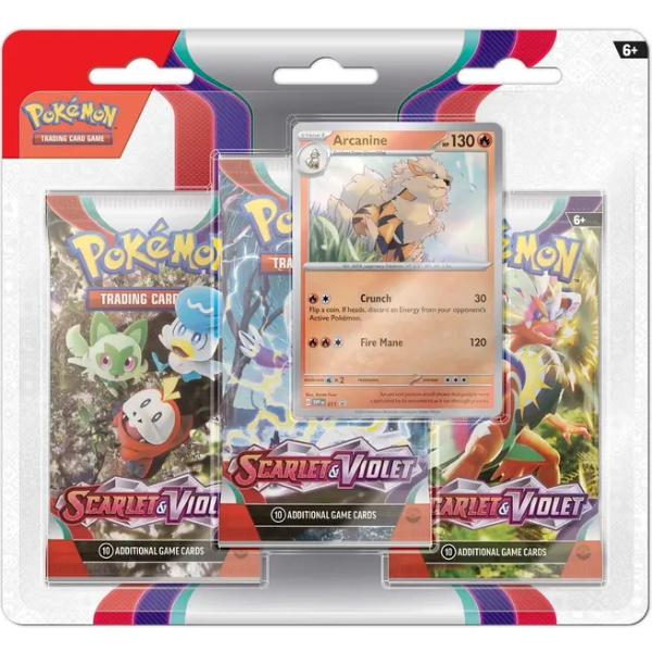 Pokemon Scarlet & Violet 3 Pack Blister [Arcanine]