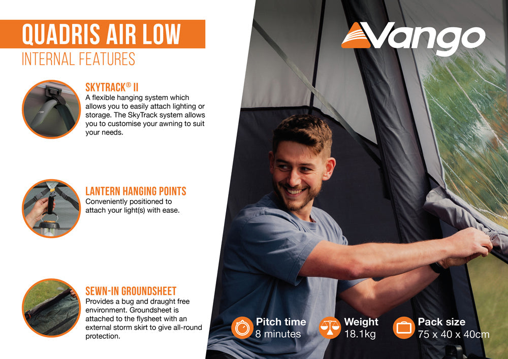 Vango Quadris Air Low Drive Away Awning