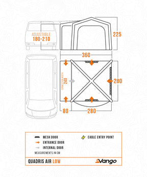 Vango Quadris Air Low Drive Away Awning