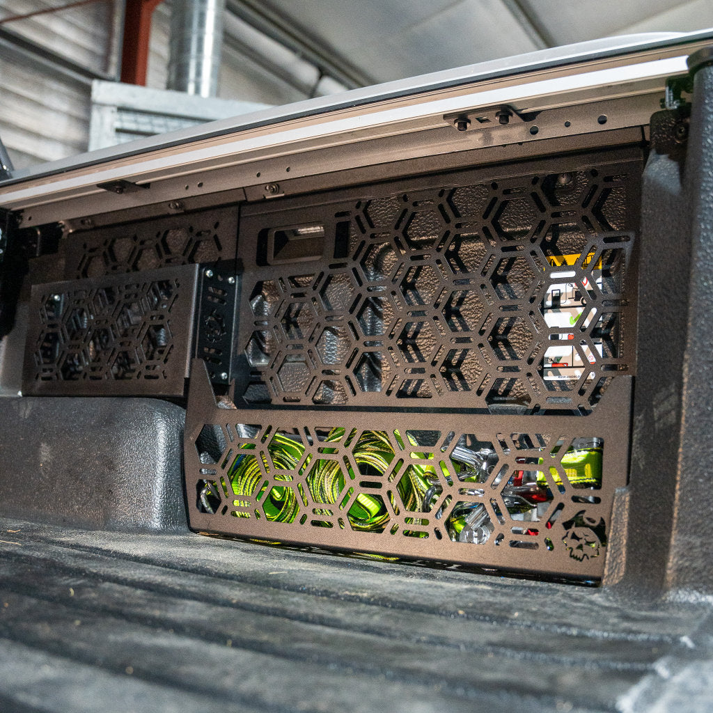 Molle Panel + Storage Pockets | Plastic Tub Liners with Factory Roller Shutter | Next Gen Ford Ranger 2022+ or  Volkswagen Amarok 23+