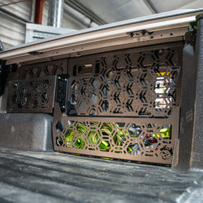 Molle Panel + Storage Pockets | Plastic Tub Liners with Factory Roller Shutter | Next Gen Ford Ranger 2022+ or  Volkswagen Amarok 23+