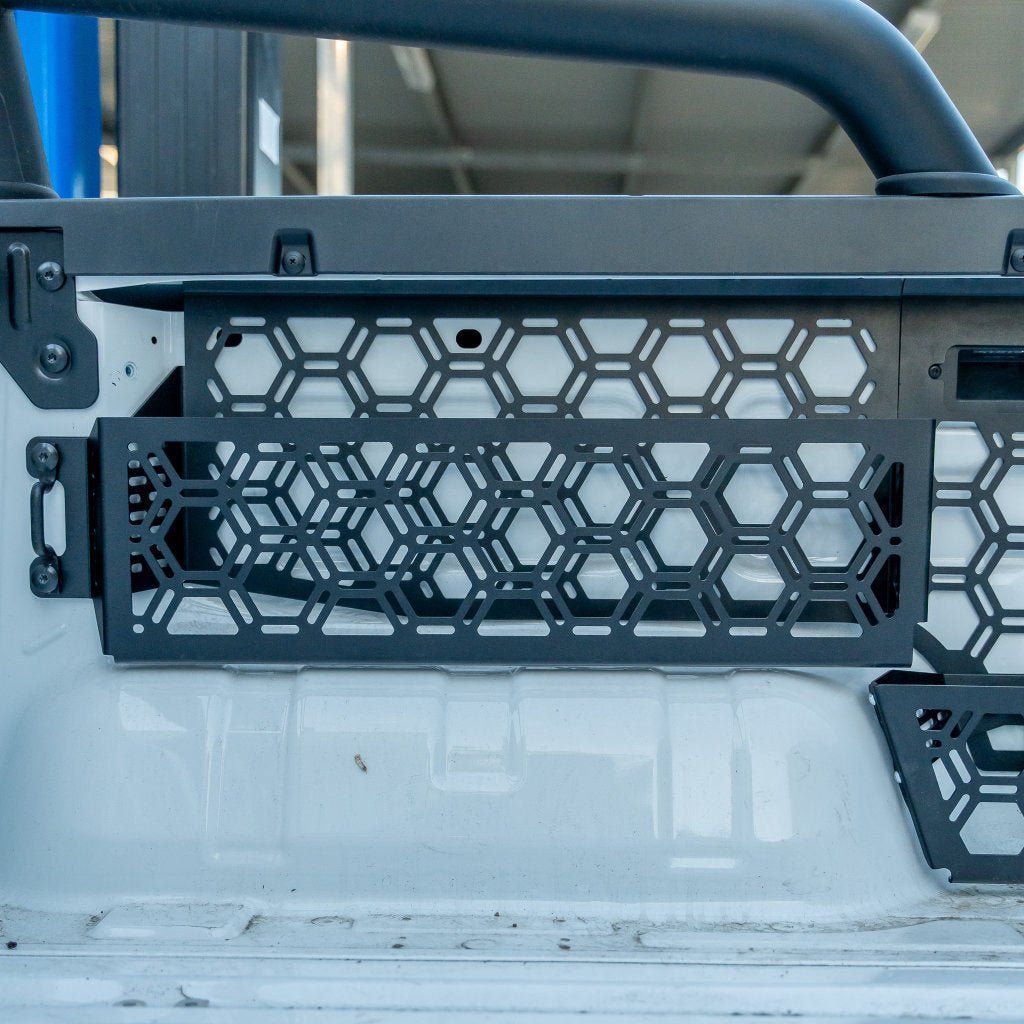 Molle Panel + Storage Pockets | Spray in Tub Liner | Next Gen Ford Ranger or Raptor 2022+ or Volkswagen Amarok 23+