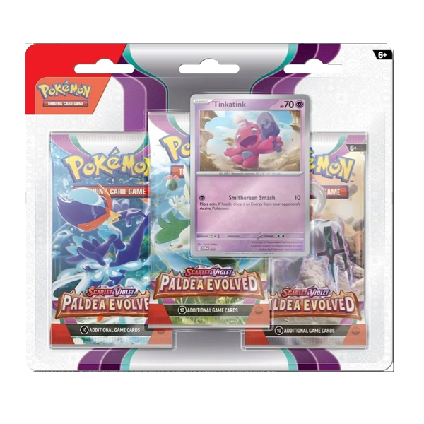 Paldea Evolved 3 Pack Blister [Tinkatink]