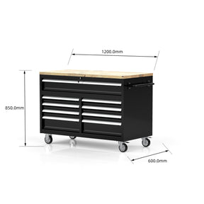 Rock RT-043 Steel 47" Tool chest with wooden top and drawers