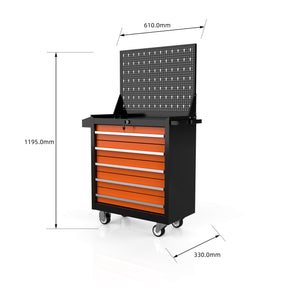 Rock RT-083 24" Steel tool chest with 4 drawers and backboard