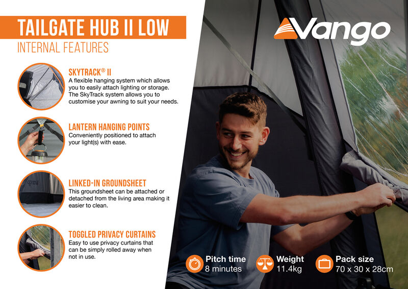 Vango Tailgate Hub II Low Drive Away Awning