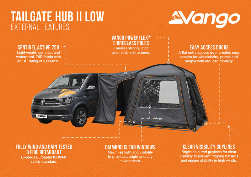 Vango Tailgate Hub II Low Drive Away Awning