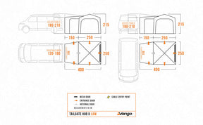 Vango Tailgate Hub II Low Drive Away Awning